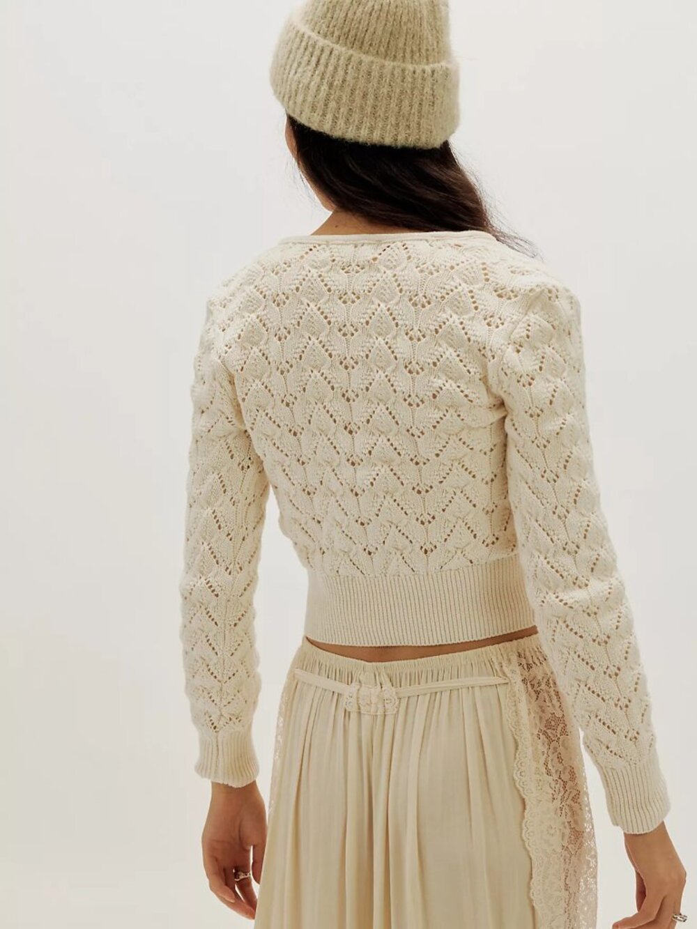 Pretty In Pointelle Cardi - Picture 3 of 4